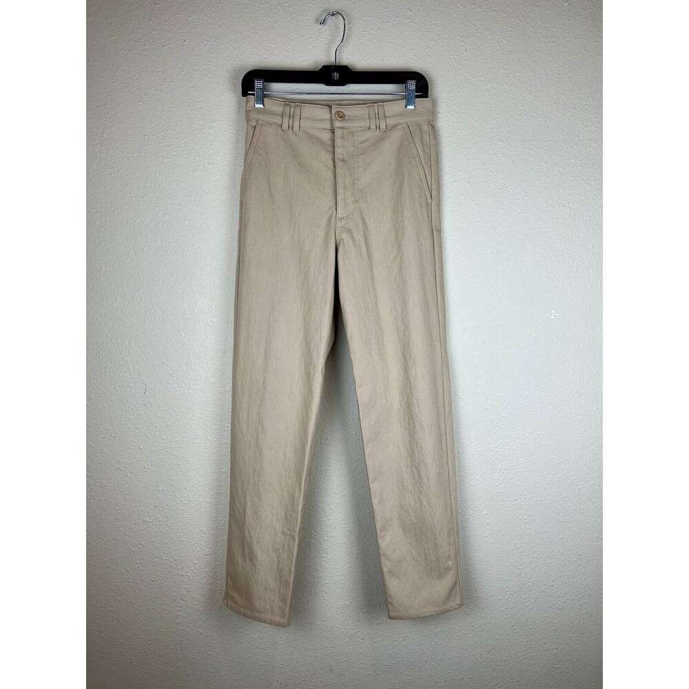 COS Women Sz 2 $88 Regular Chinos Trouser Pants Khaki Beige Straight Leg Jeans